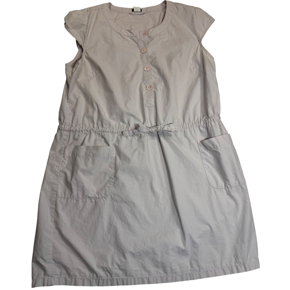 J.Crew Dress Women's Pale Blush Excellent Cotton Pockets Drawstring Size XL